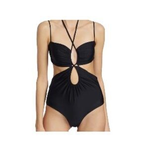 Johanna Ortiz Reef Discovery One-Piece Swimsuit Black XS NWT